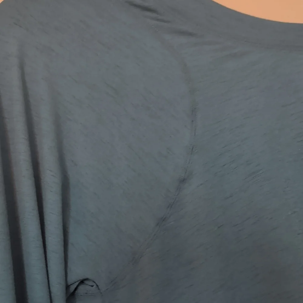 FP Movement by Free People Long-Sleeve Ruched Back Top - Teal Blue - Picture 3 of 5